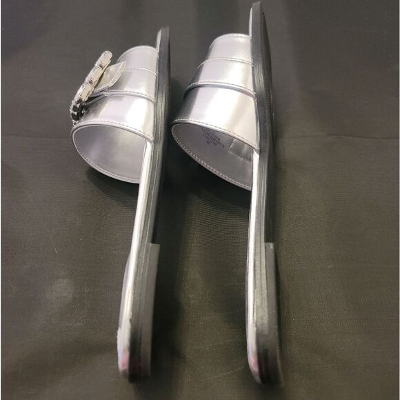 BRAND NEW NINE WEST SLIDE JEWEL MATTER DESIGN SANDAL R3 - Picture 10 of 16